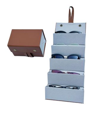 2/3/4/5/6 Multi Slot Portable Glasses Organizer Collapsible Glasses Case OEM