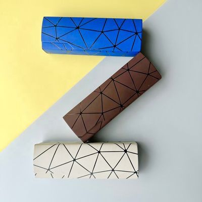 Luxury Fashion Handmade Leather Glasses Case Colorful  Shockproof
