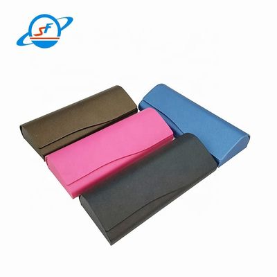 Lightweight Handmade PU Leather Foldable Eyeglass Case Wear Resistance