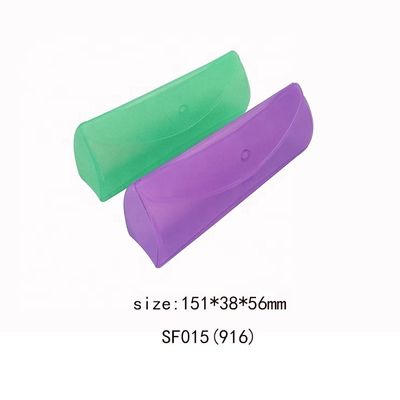 Durable PVC Clear Plastic Eyeglass Case Holder Box Portable Storage